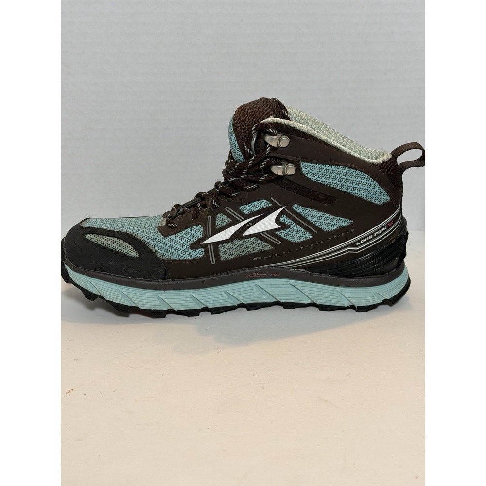 Women's Altra Lone Peak 3.0 V-Flex Gaiter Trap Zero Drop Shoes Black Blue Sz 8 - Picture 7 of 9